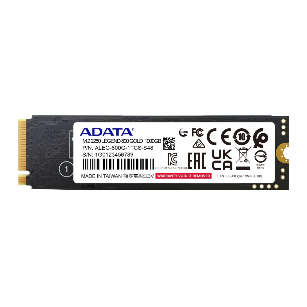 Disco Sólido (ssd) 1TB Legend 800 Pcle GEN4 X4 M.2 2280 Adata