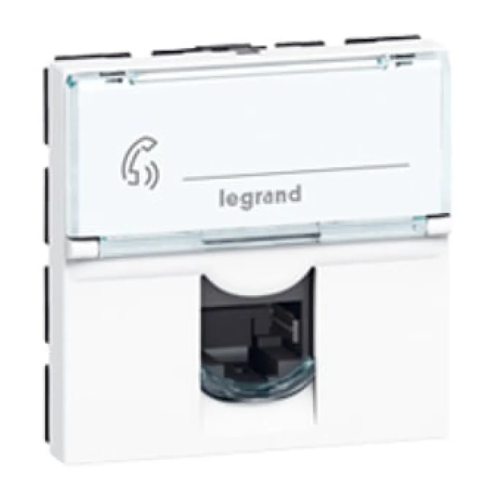 Enchufe Hembra Rj 45 Sistema Mosaic Cat. 6A Stp 2 Modulos. 7657604 Legrand