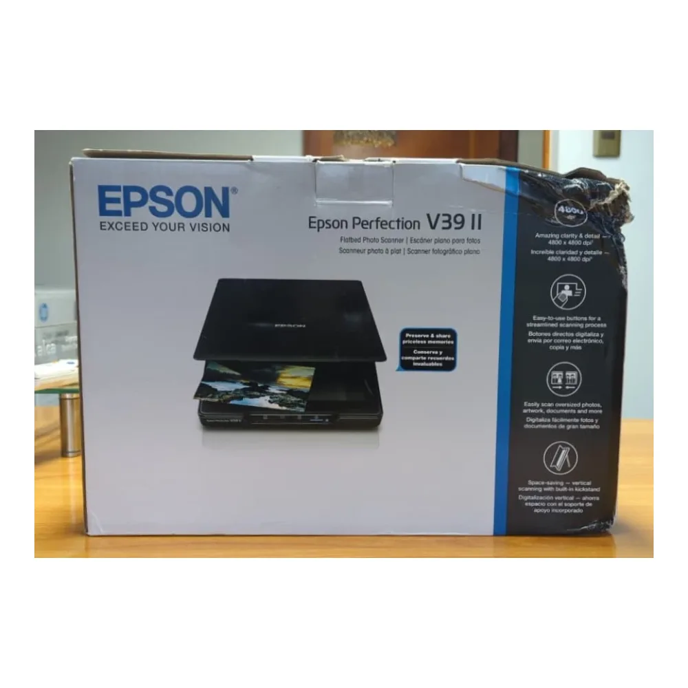 Epson Escáner V39 Caja Dañada | Escáner de Cama Plana 4800 Dpi