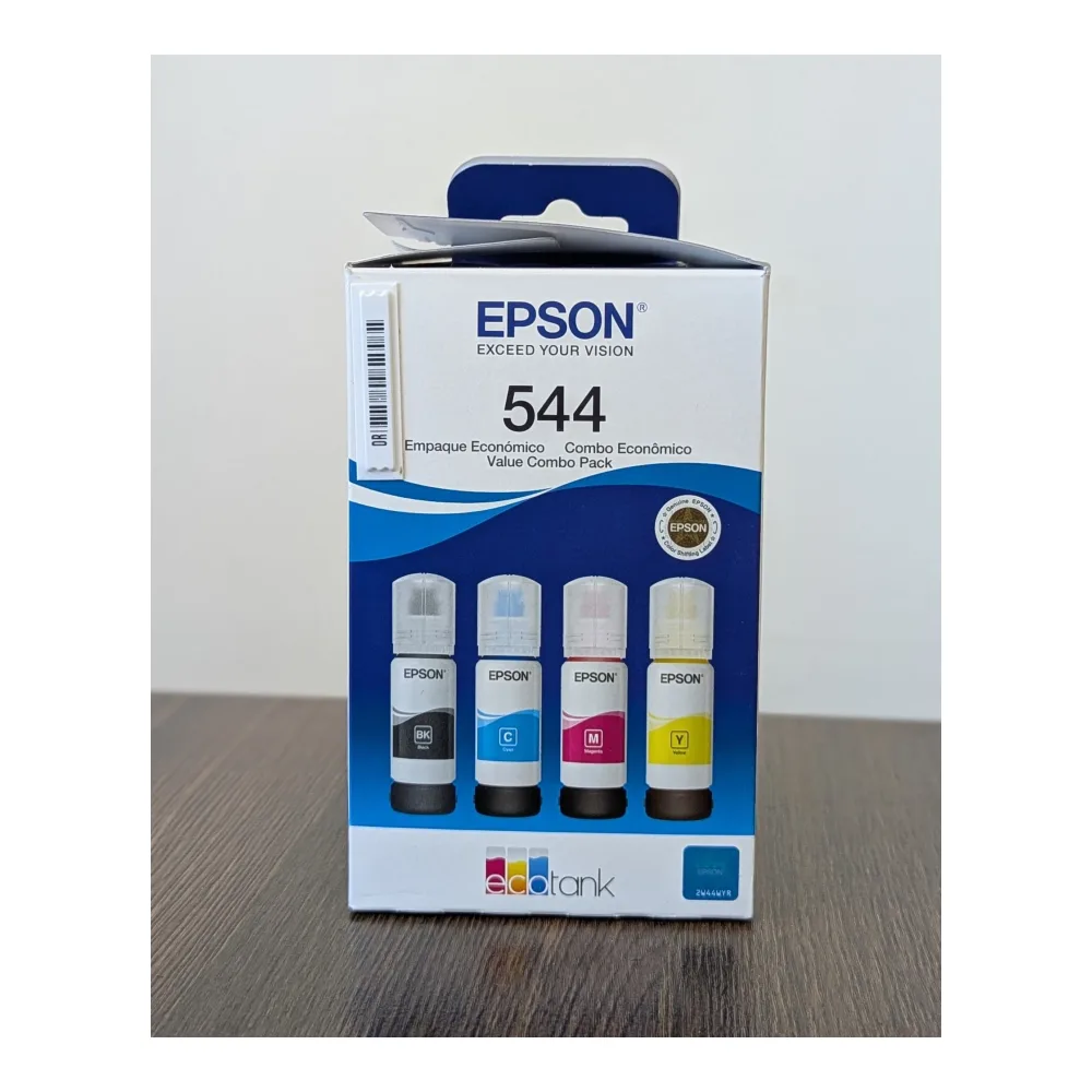 Epson Pack 4 Tintas T544 Negro y Colores T544120 T544220 T544320 T544420 Open Box
