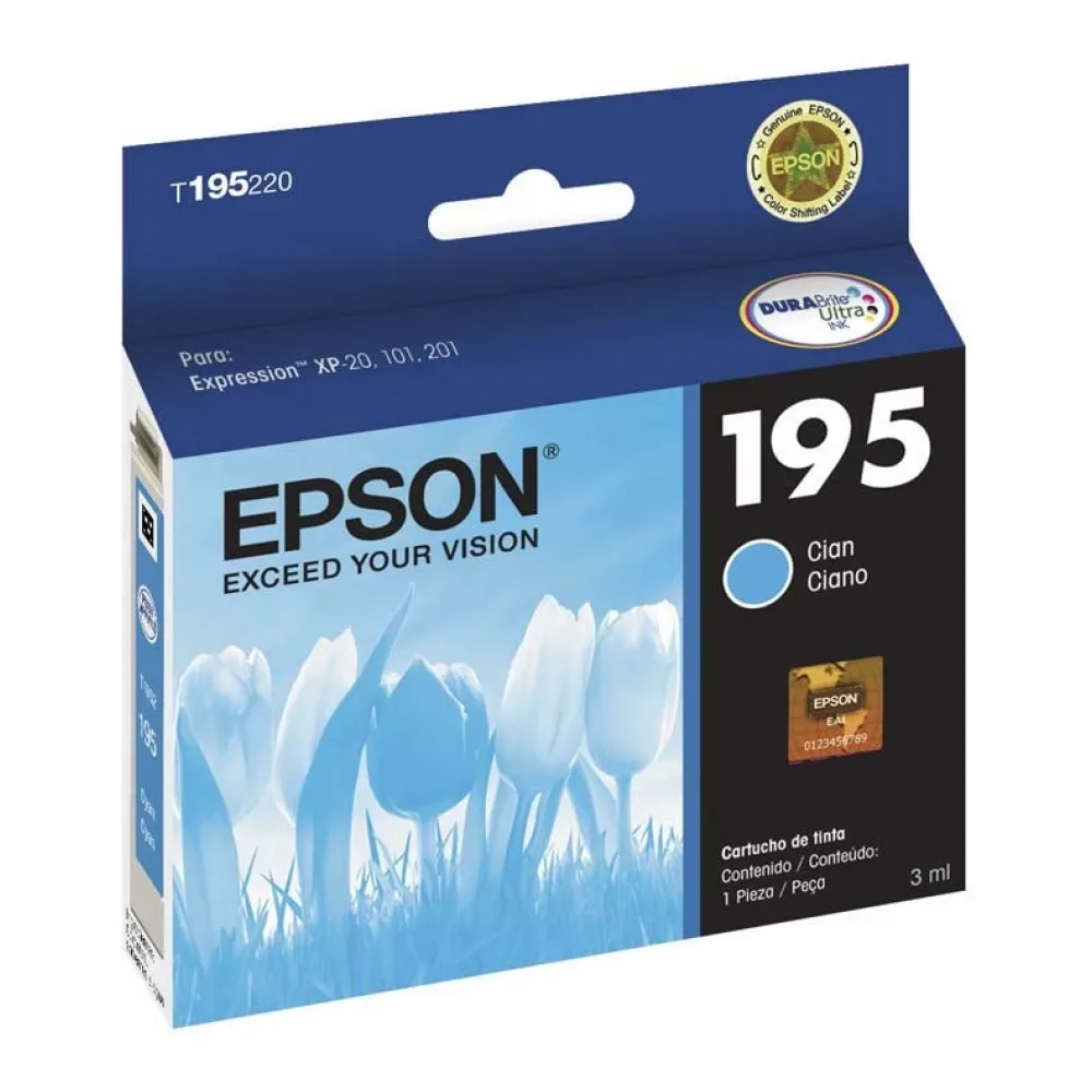 Epson Tinta 195 Cyan T195220-AL