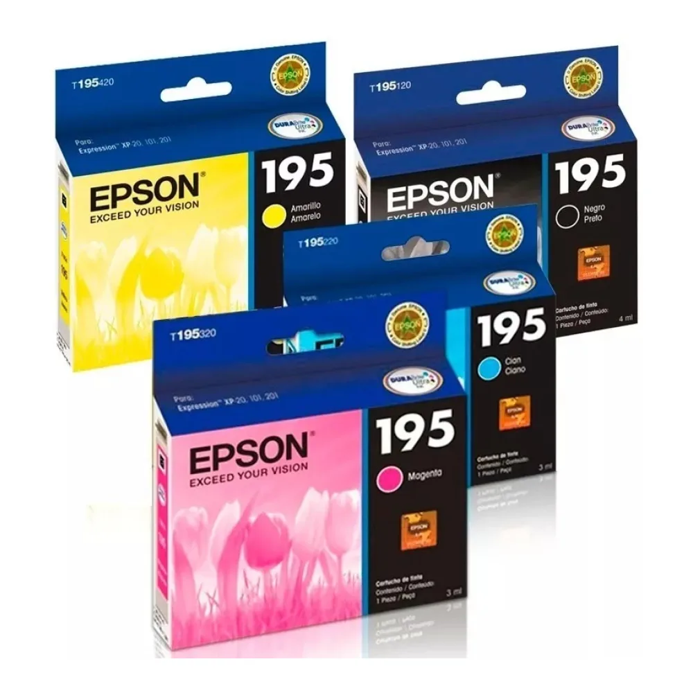 Epson Tinta 195 Juego T195120 T195220 T195320 T195420