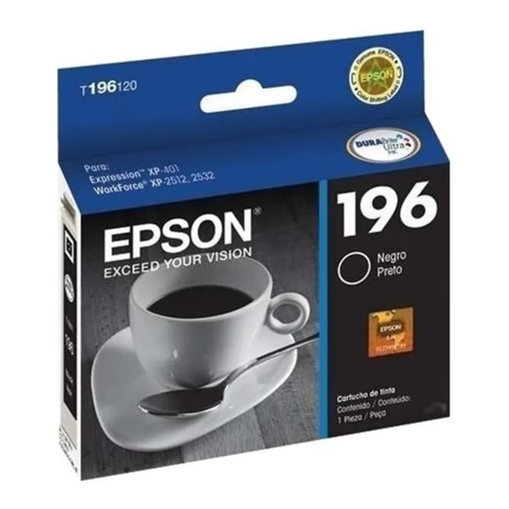 Epson Tinta 196 Negra T196120-AL