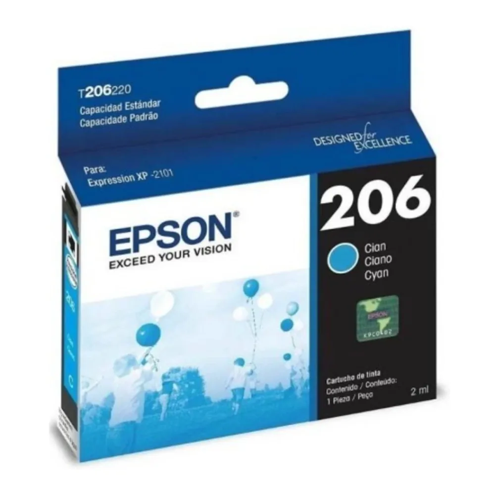 Epson Tinta T206 Cyan T206220