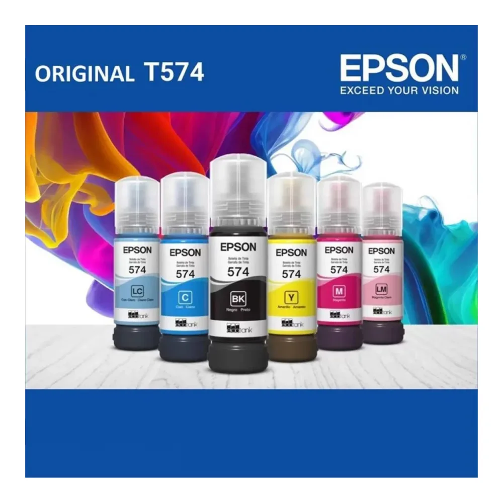 Epson Tinta T574 Pack 6 Ecotank L8050 / L18050