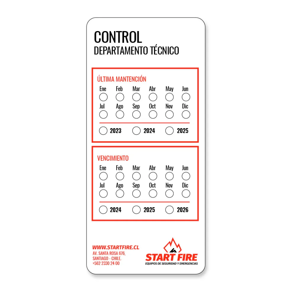 Etiqueta Calendario Universal Start Fire
