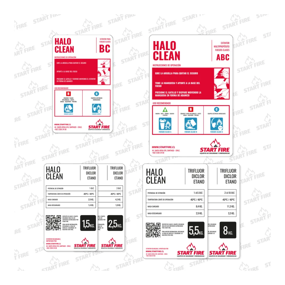 Etiqueta Halo Clean Start Fire