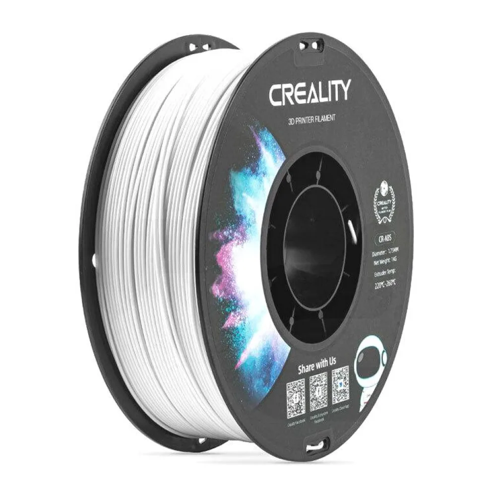 Filamento Cr-abs Blanco para Impresión 3D 1KG Creality