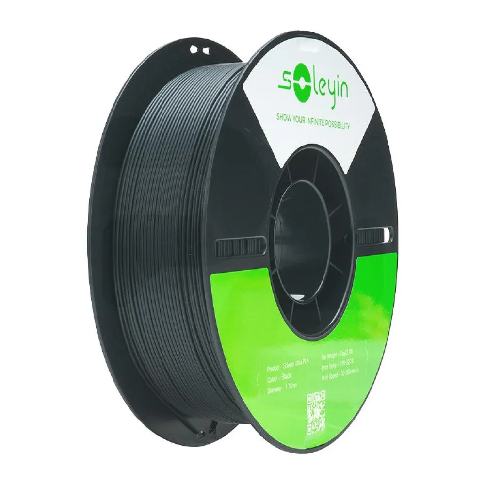 Filamento Soleyin Ultra Pla Negro 1KG Creality