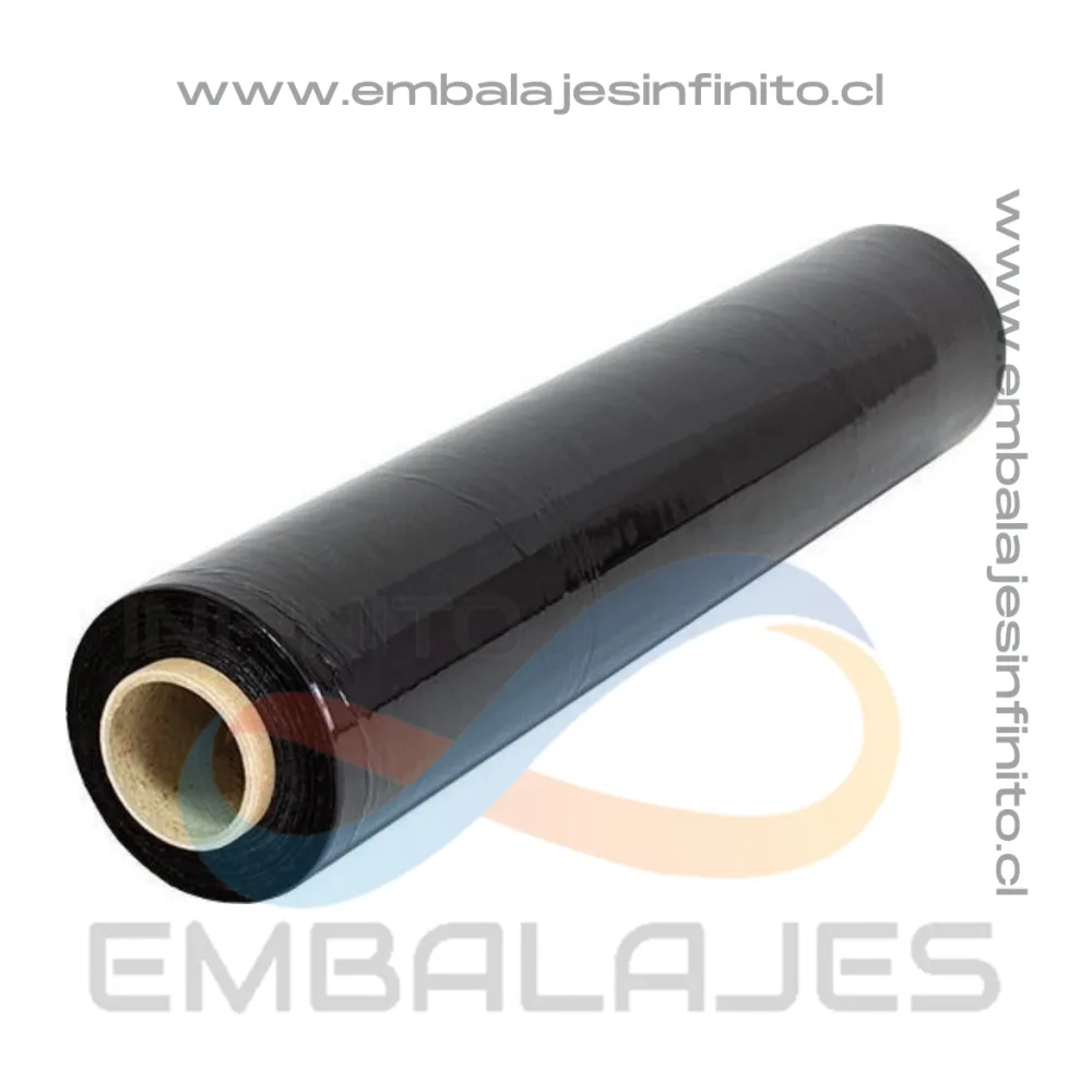 Film Stretch Negro 1,6 Kg Neto Caja 6 Unds. 20 Micras