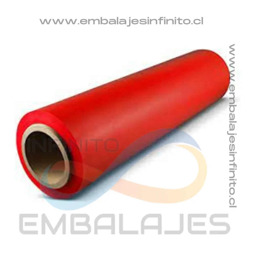 Film Stretch Rojo 1,5 Kg Caja 6 Unds. 20 Micras