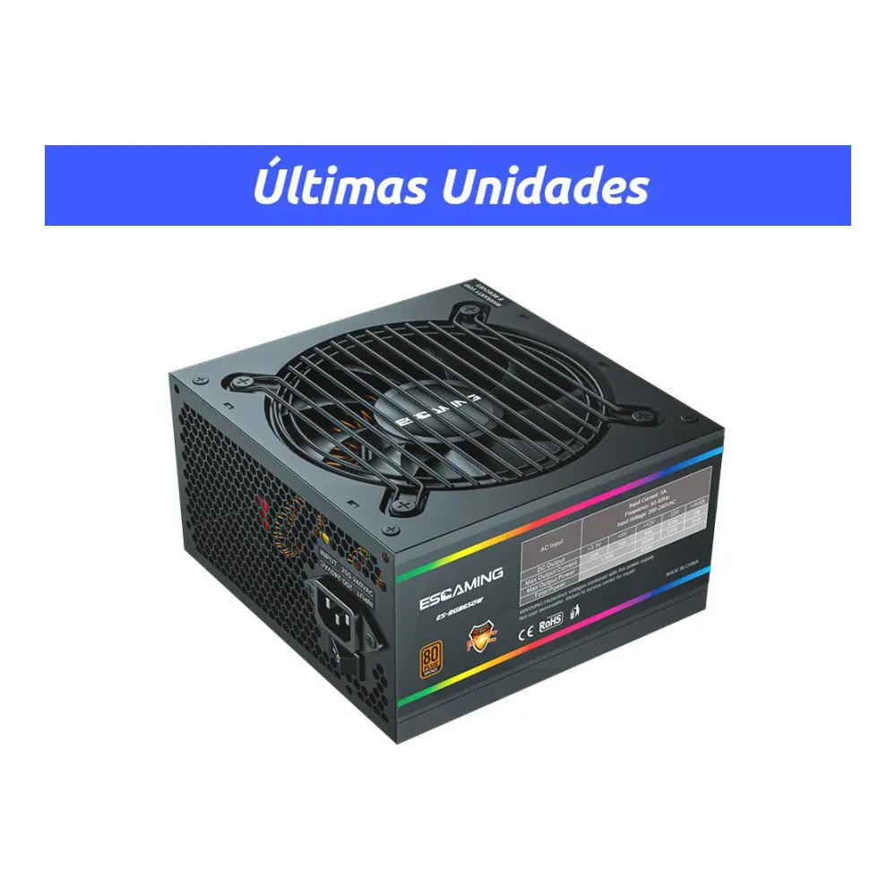 Fuente de Poder 650W 80 Plus Bronze Esgaming