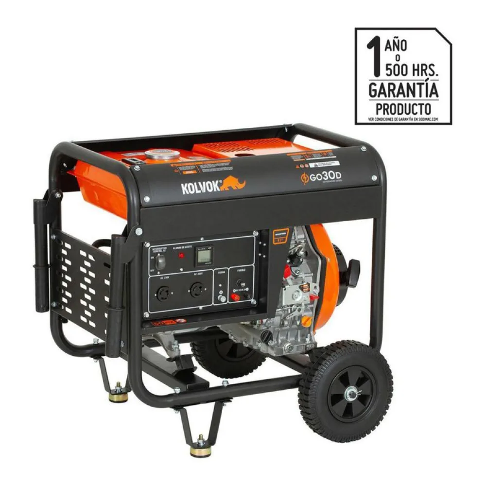 Generador Eléctrico a Diesel Partida Manual 3000 W 12.5 L Kolvok