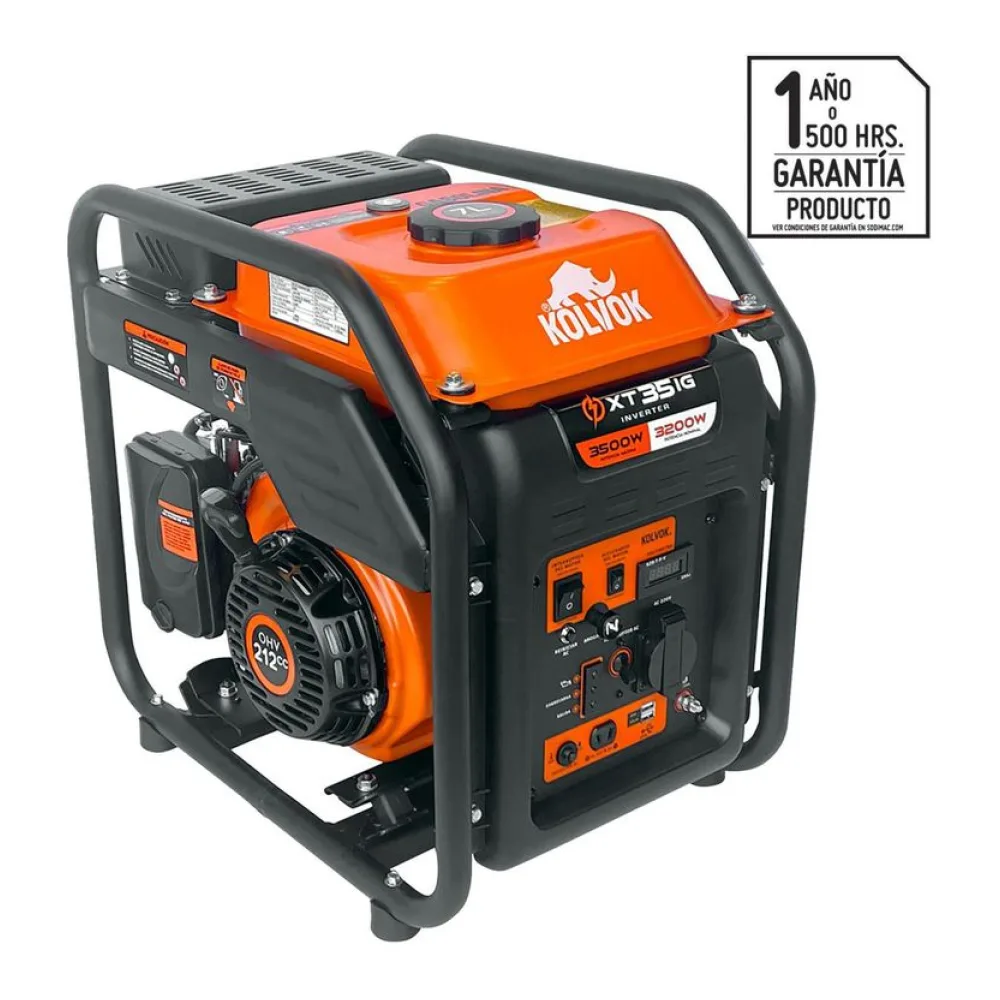 Generador Eléctrico a Gasolina 3.500W Inverter Kolvok