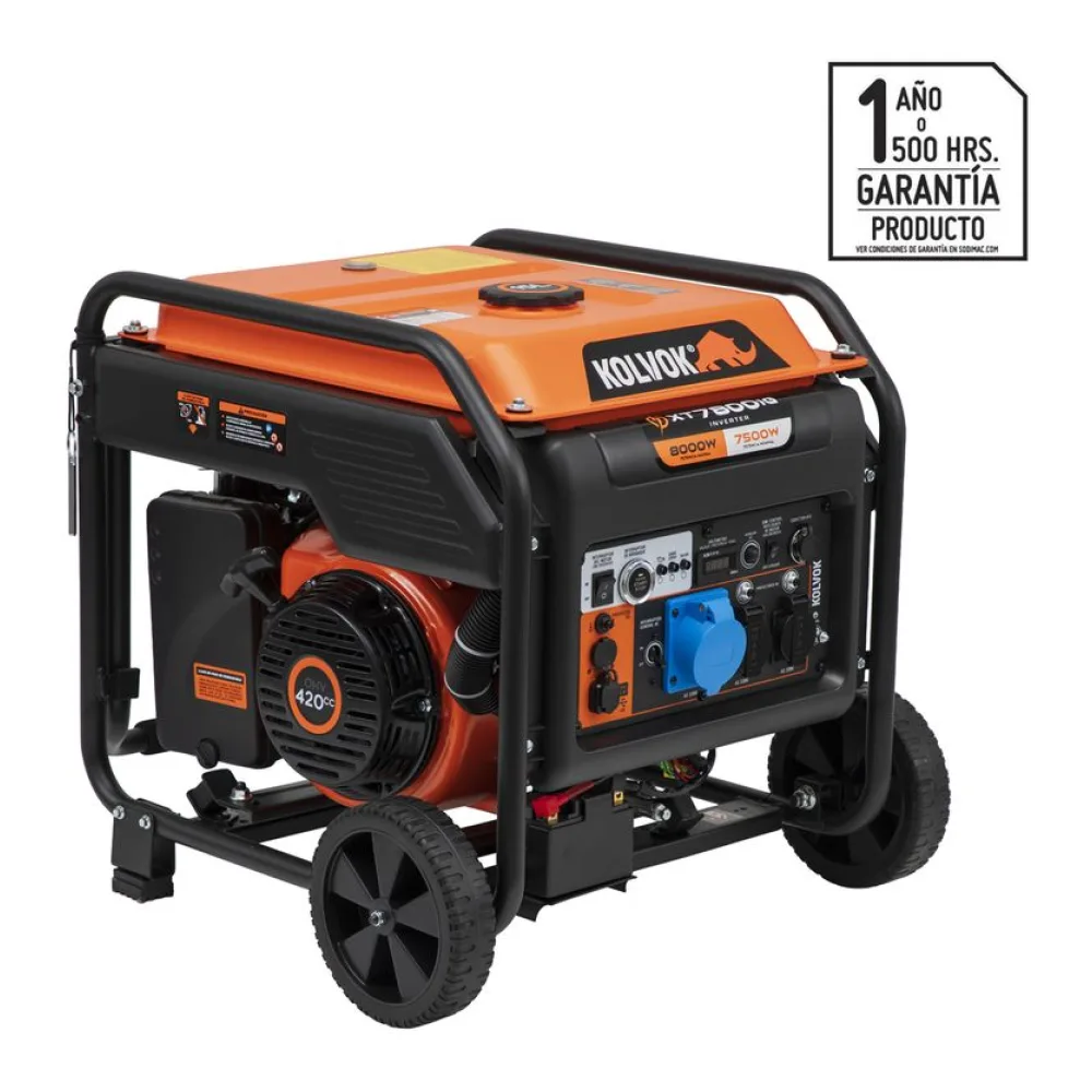 Generador Eléctrico a Gasolina Partida Eléctrica 8.000 W 15 L Kolvok
