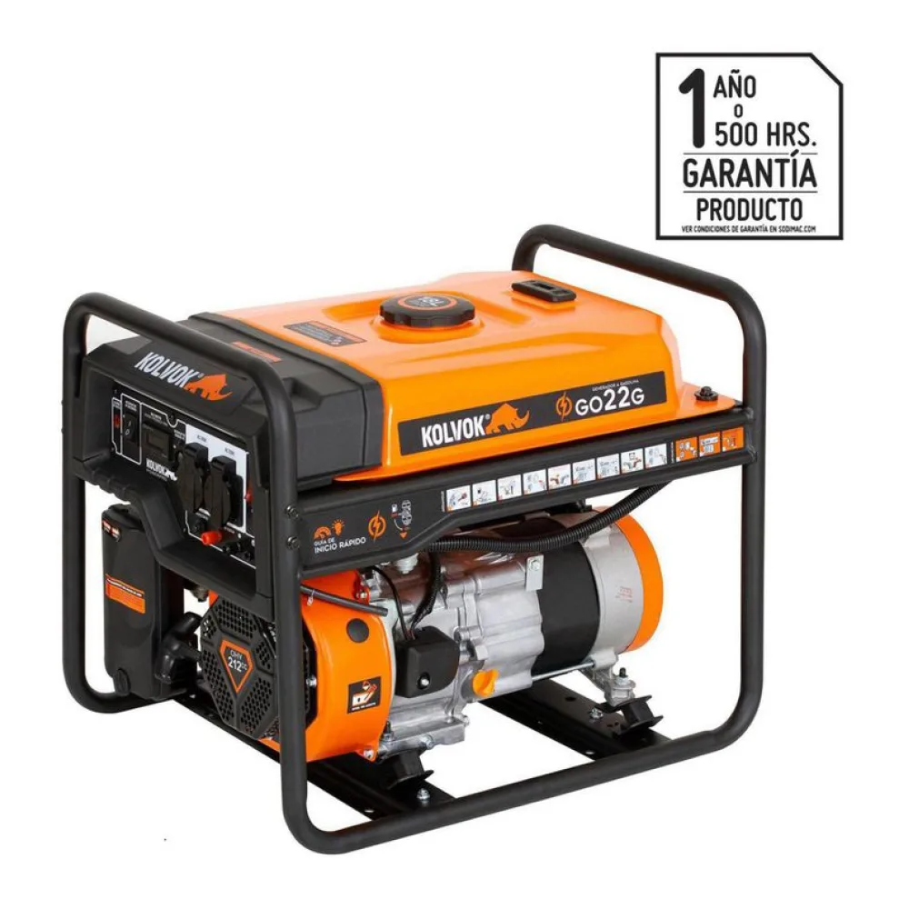 Generador Eléctrico a Gasolina Partida Manual 2200 W 18 L Kolvok