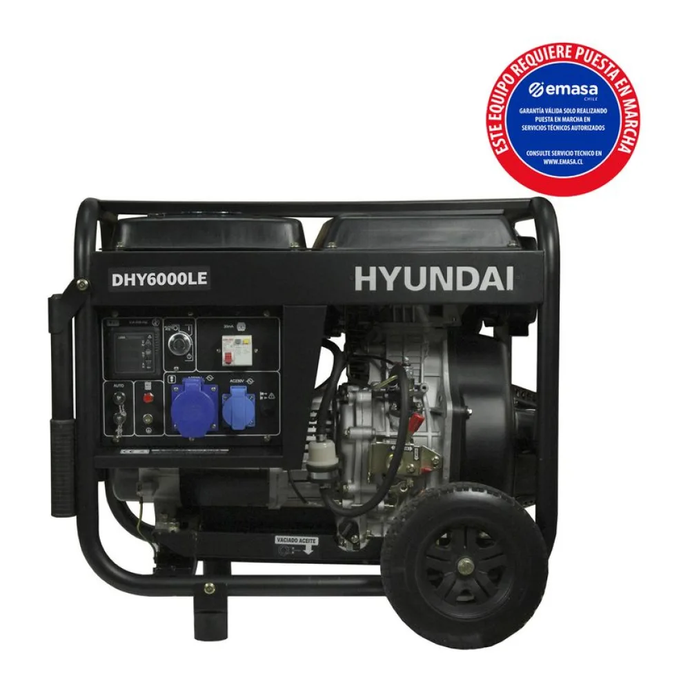 Generador Eléctrico a Partida Eléctrica 5500 W 14 L Hyundai