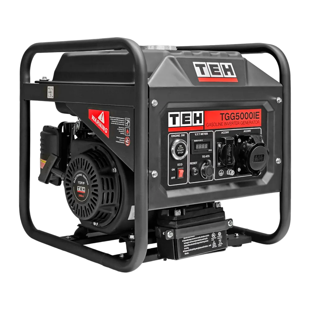 Generador Inverter a Gasolina 5000W Teh + Ats 7 Pines Tehtools