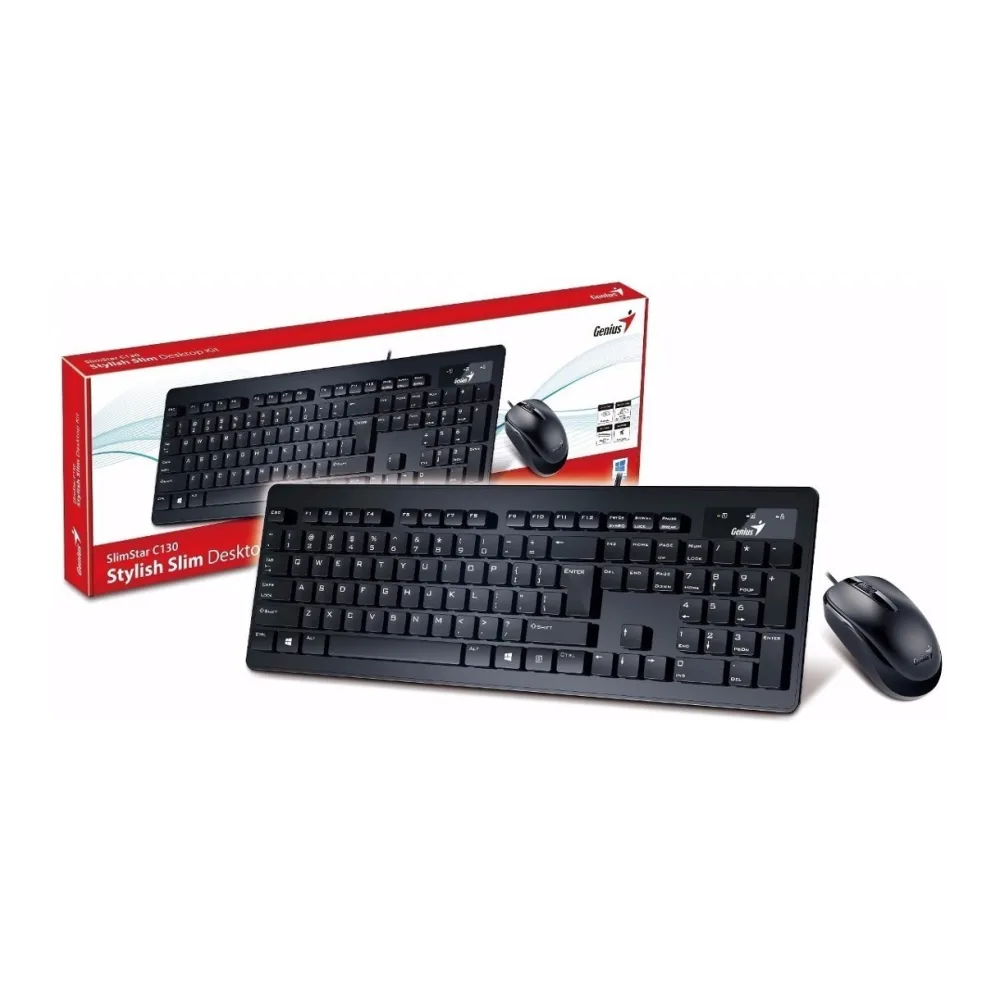 Genius Kit Mouse y Teclado Usb Slimstar C130