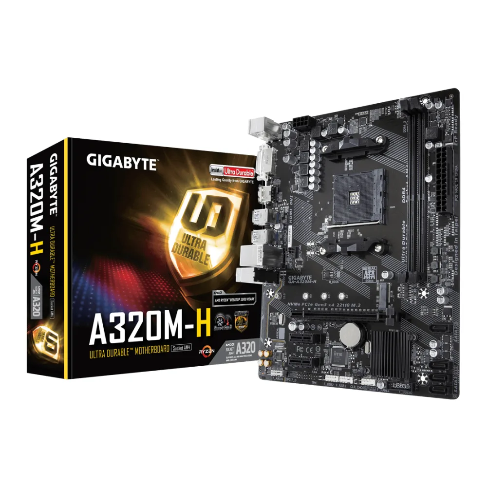 Gigabyte Tarjeta Madre AM4 Motherboard Sata GA-A320M-H