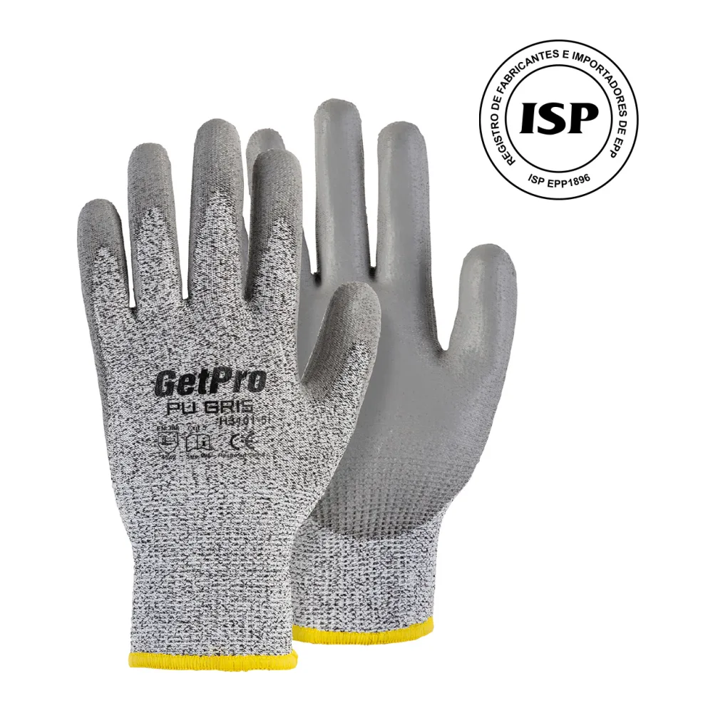 Guante Getpro CUT-5 Pu Gris H3101-5