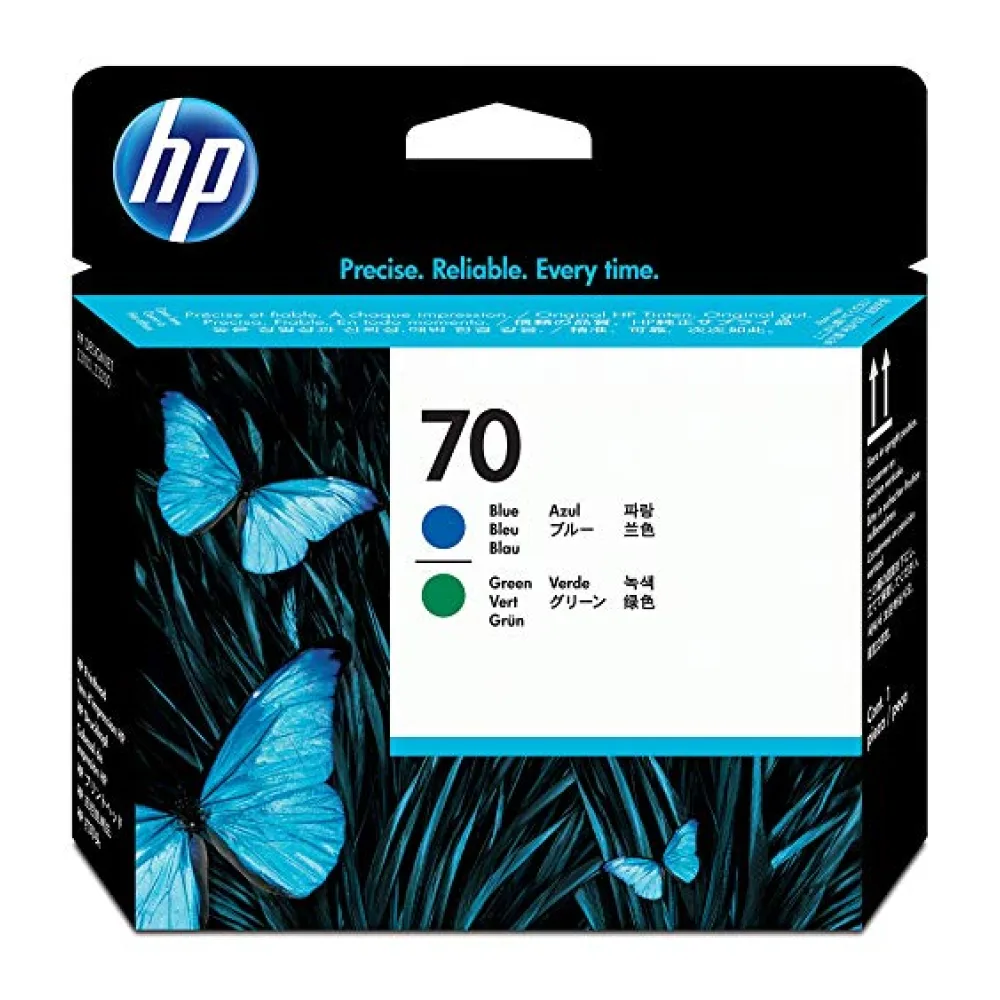 HP Cabezal de Impresión 70 Azul y Verde C9408A
