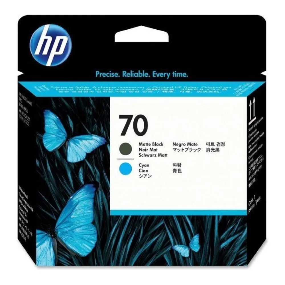 HP Cabezal de Impresión 70 Negro Mate y Cyan C9404A