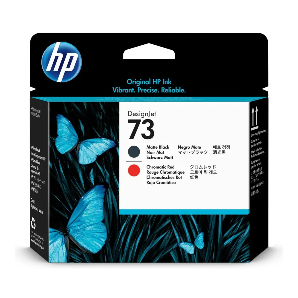 HP Cabezal de Impresión 73 Negro Mate y Rojo Cromático CD949A