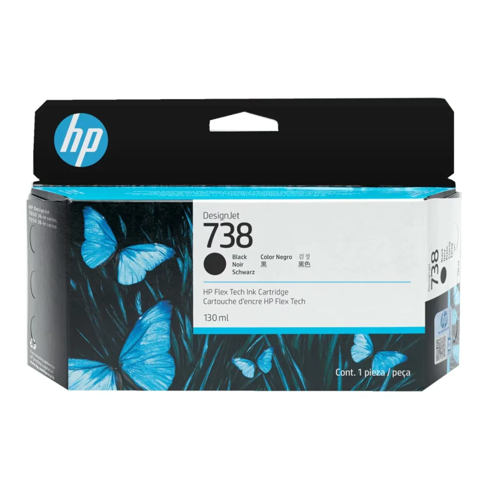 HP Cartucho de Tinta Designjet 738 Negro 130 Ml 498N4A