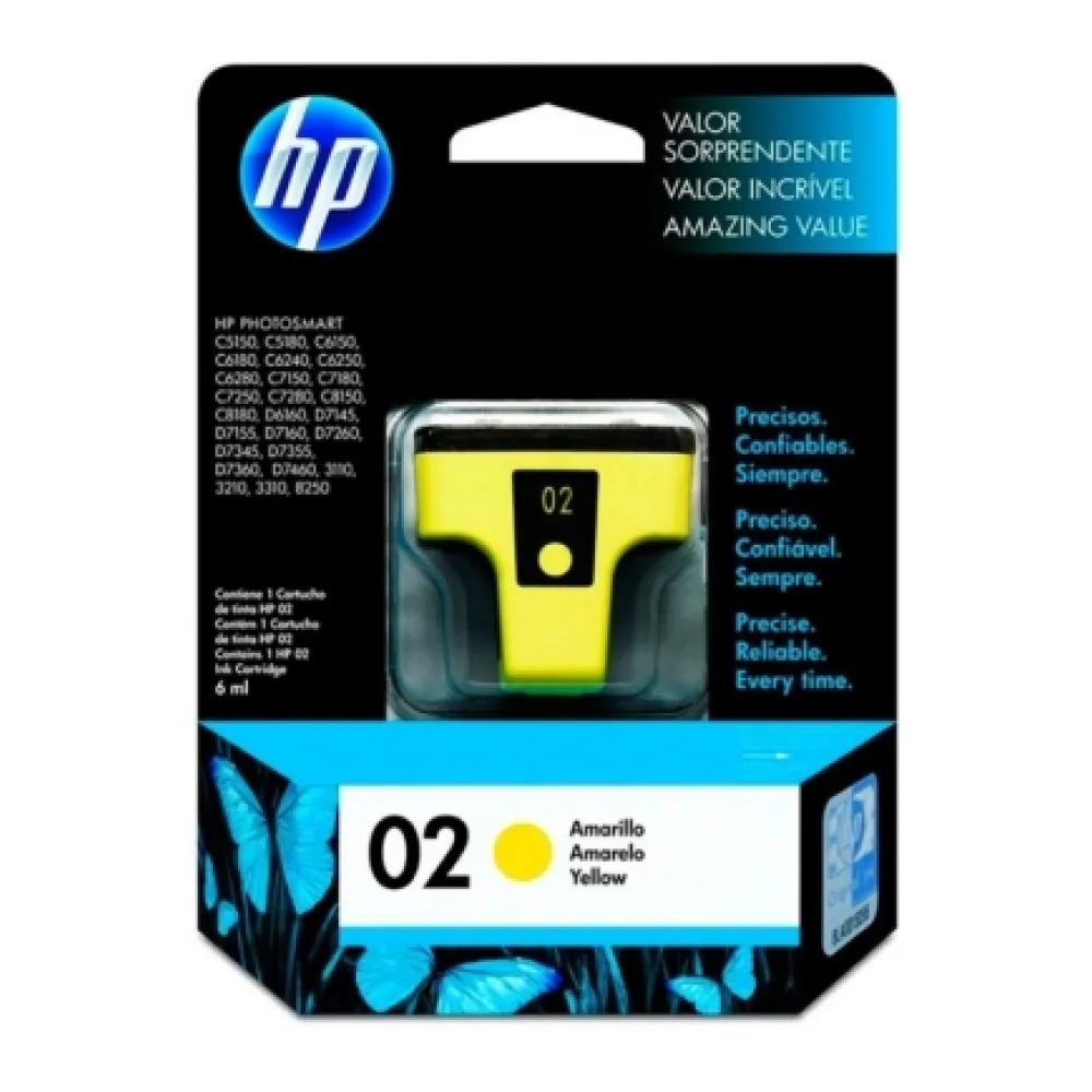 HP Tinta 02 Amarilla C8773WL