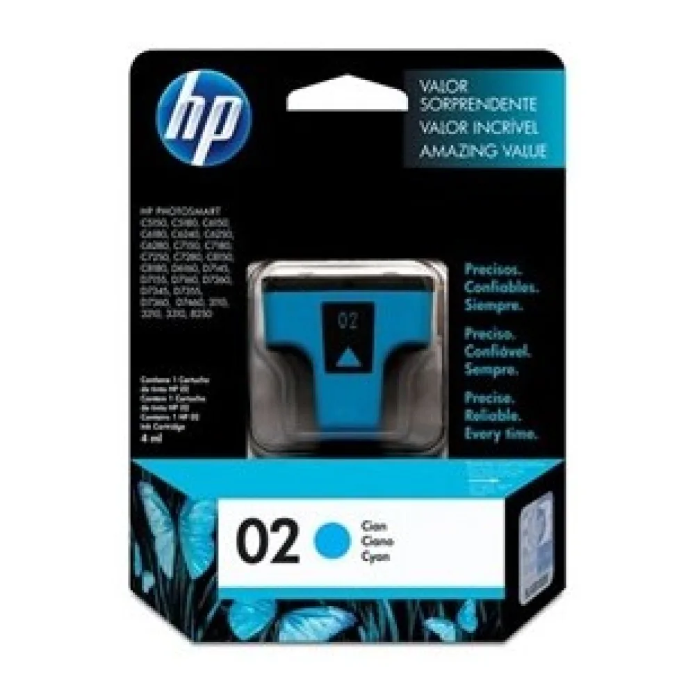 HP Tinta 02 Cyan C8771WL