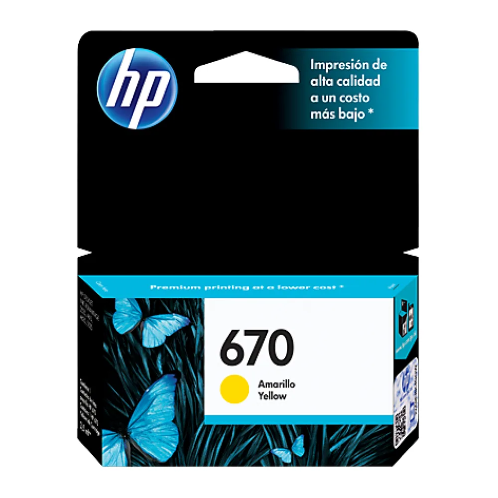 HP Tinta 670 Amarillo CZ116AL