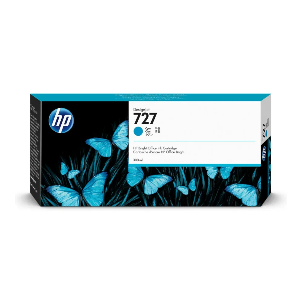 HP Tinta 727 de 300 Ml F9J76A Cyan