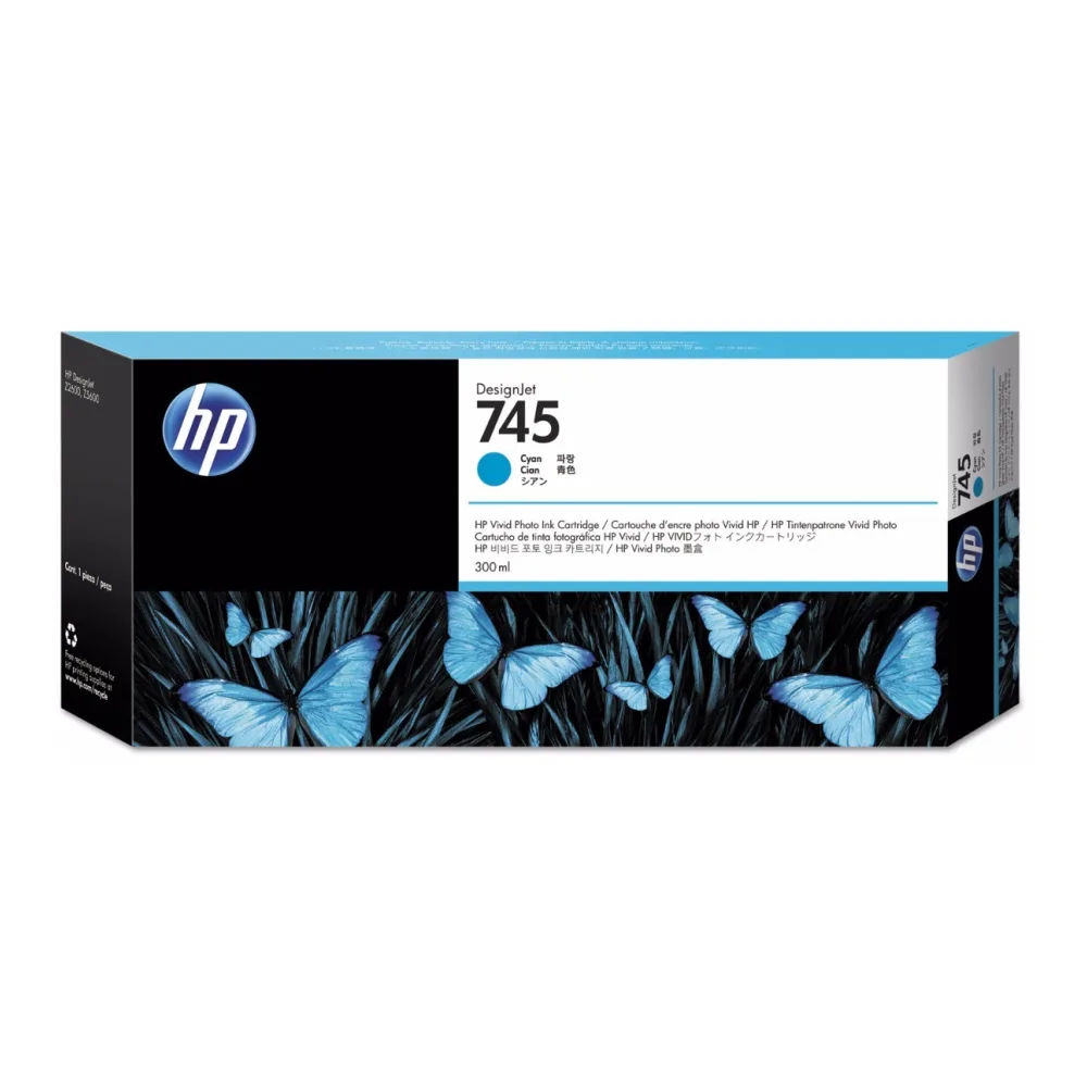 HP Tinta 745 de 300 Ml Cyan F9K03A