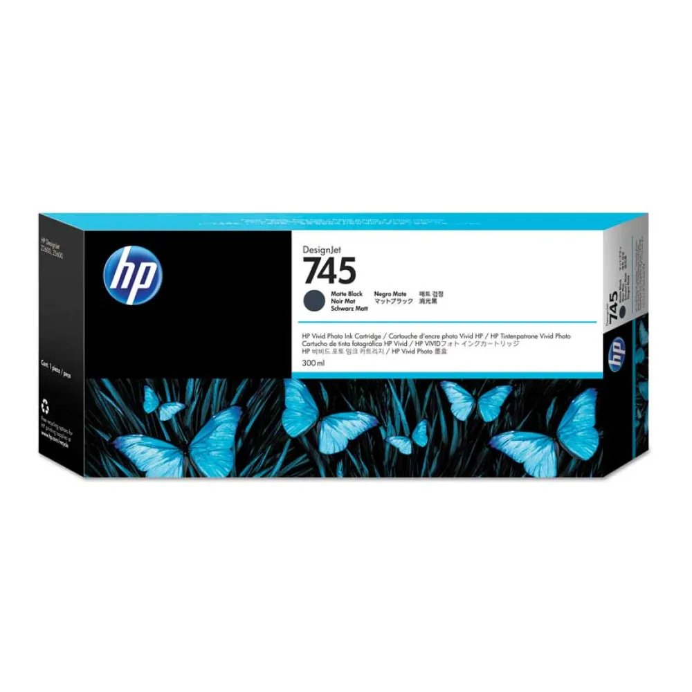 HP Tinta 745 de 300 Ml Negro Mate F9K05A