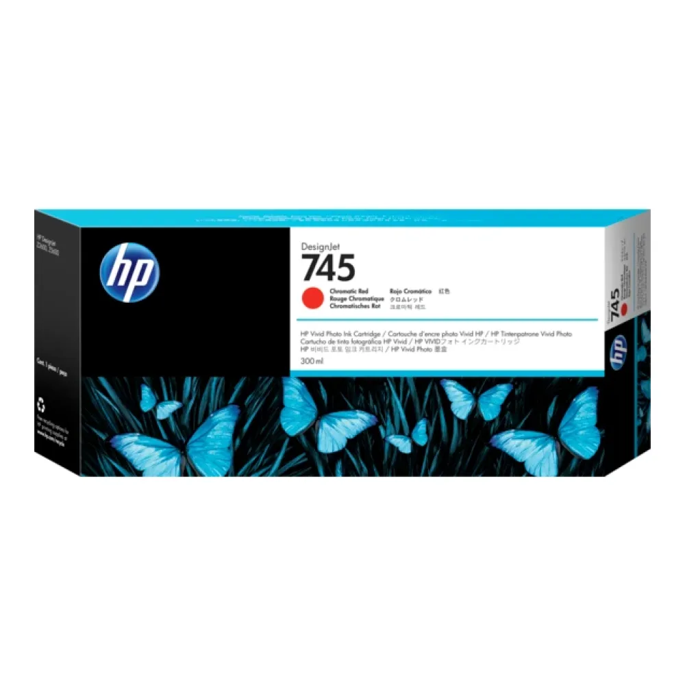 HP Tinta 745 de 300 Ml Rojo Cromático F9K06A