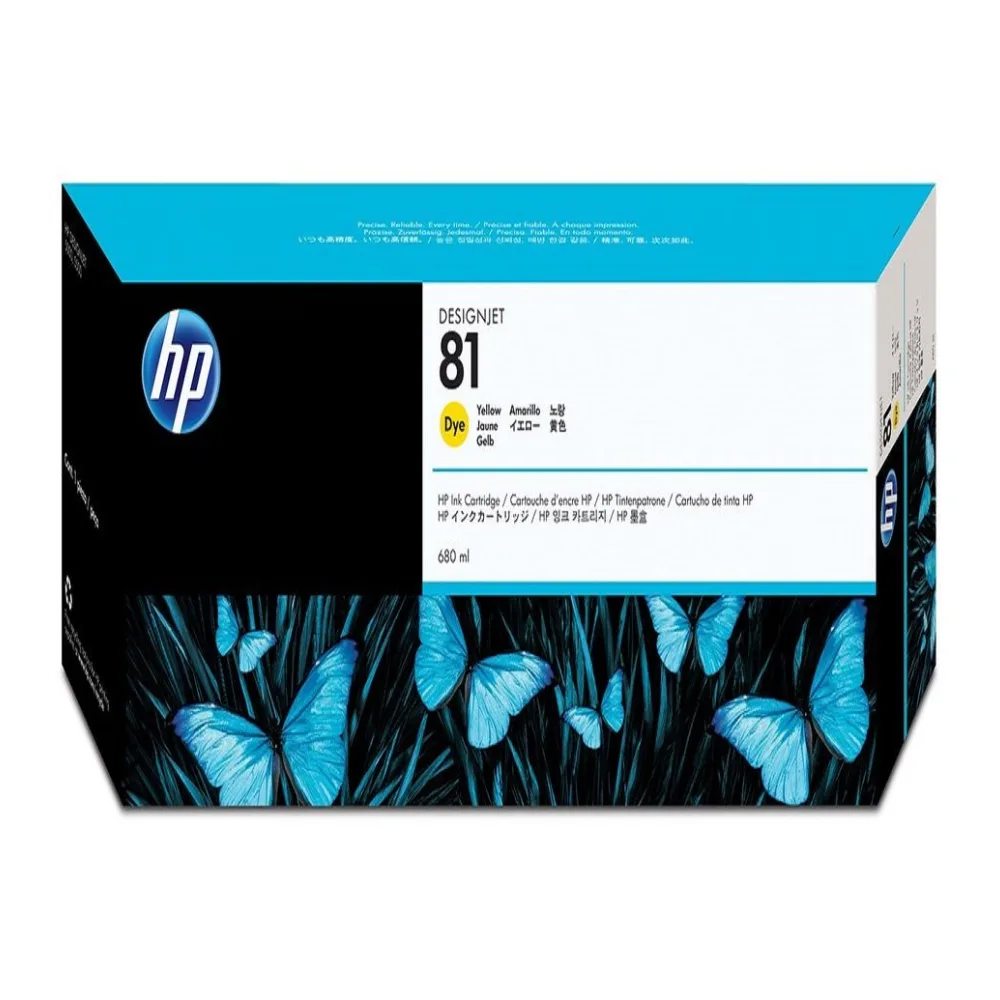 HP Tinta 81 Amarilla 680 Ml C4933A