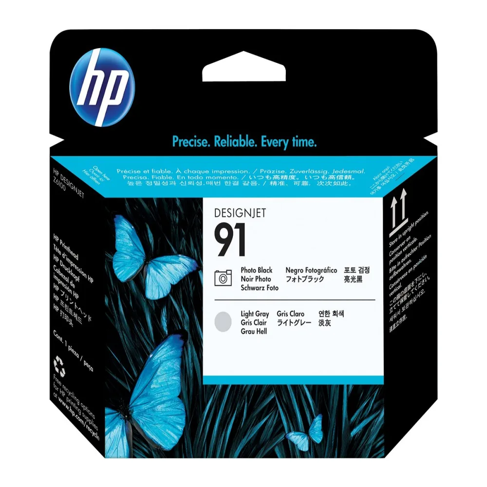 HP Tinta 91 Negro Fotográfico y Gris Claro C9463A