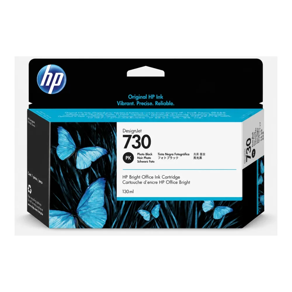 HP Tinta Designjet 730 Negro Foto 130 Ml P2V67A