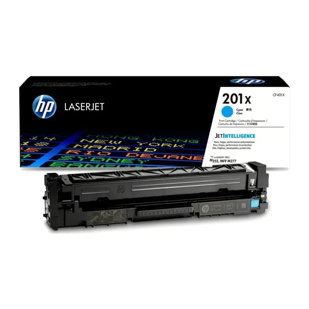 HP Toner 201X Cyan CF401X Alto Rendimiento Original