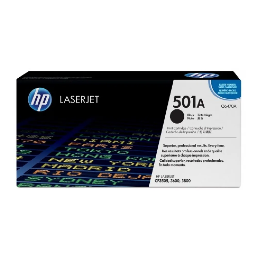 HP Toner 501A Negro Q6470A