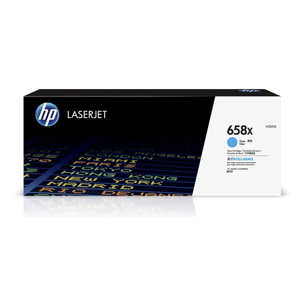 HP Toner 658X Laserjet Cyan W2001X