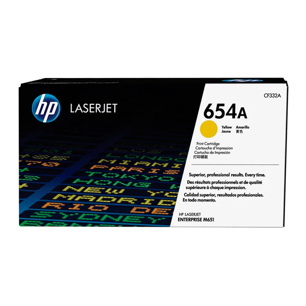 HP Toner Laserjet Color Amarillo 654A CF332A