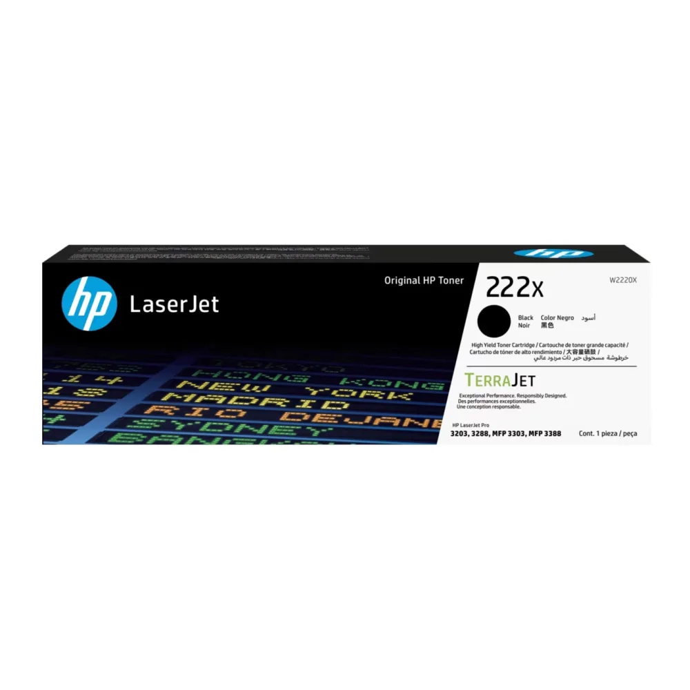 HP Tóner Laserjet Negro 222X W2220X 3.200 Páginas Epson