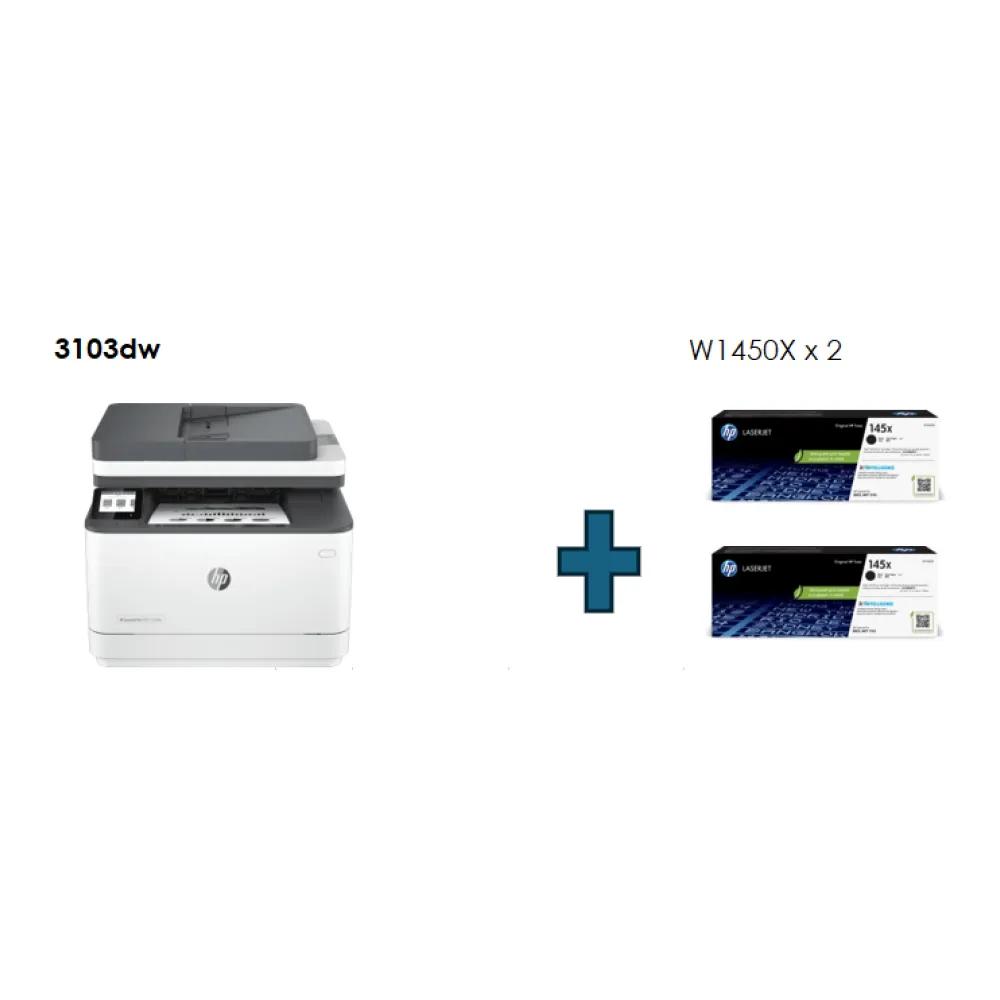Impresora HP Laserjet Pro Mfp 3103FDW + 2 Tóner 145X
