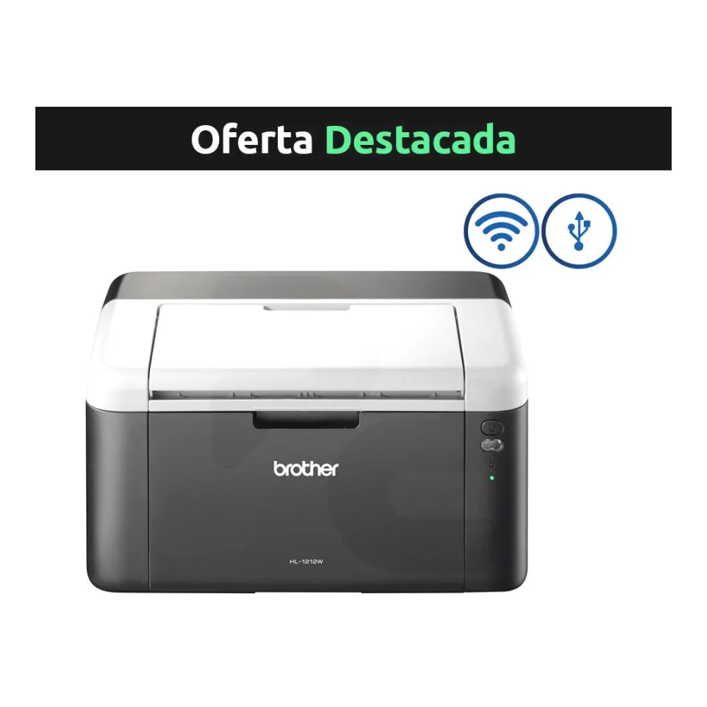 Impresora Láser Blanco y Negro HL-1212W Wifi Brother