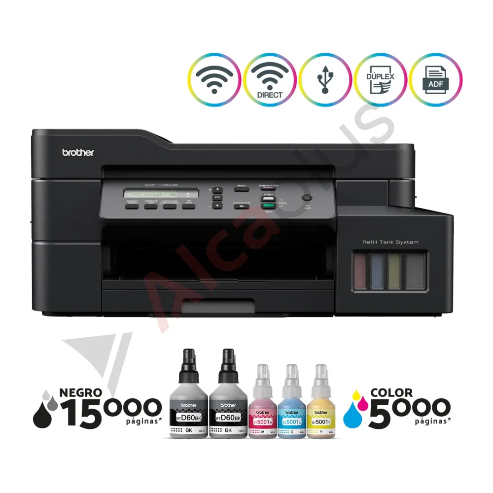 Impresora Multifuncional Brother Tinta DCP-T720DW Wifi Duplex