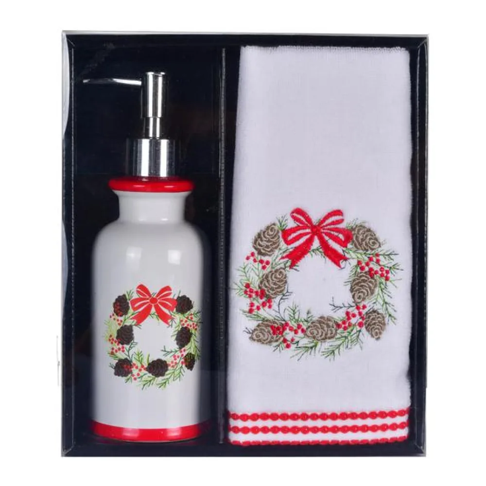 Jg de Dispensador con Toalla 2PZ Love Xmas Santini