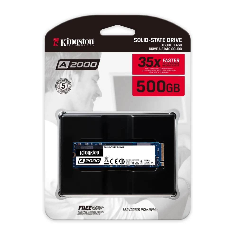 Kingston Disco Duro Interno Ssd 500GB A2000 Series SA2000M8 SA2000M8/500G