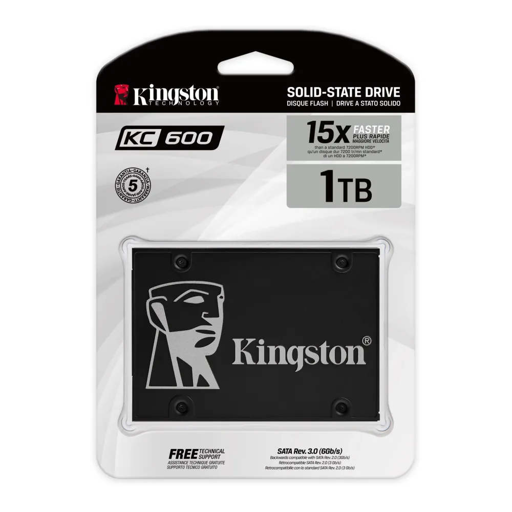 Kingston Disco Sólido KC600 de 2,5 Ssd 1024GB